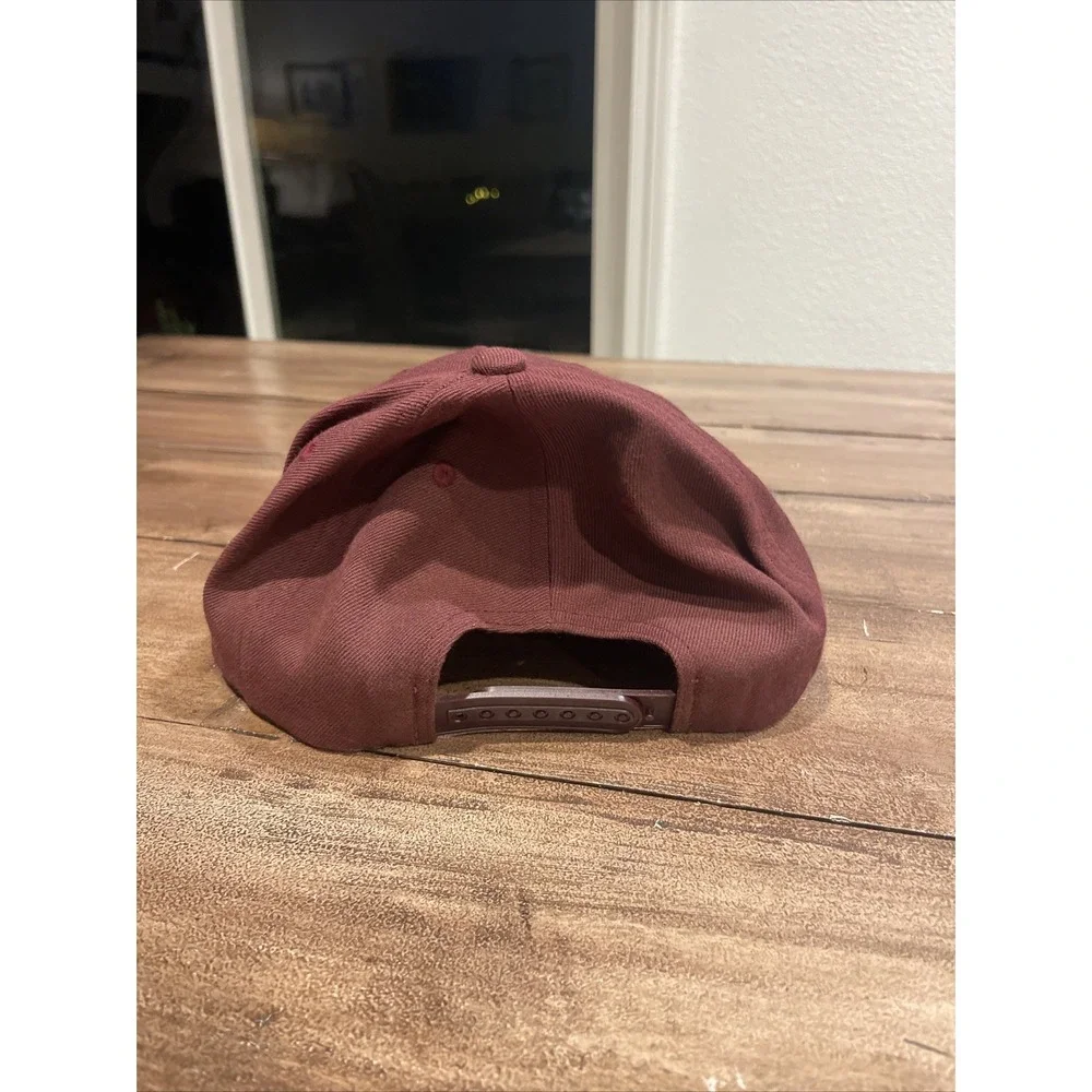 Brixton Trade Mark Supply Hat Men's Burgundy Adjustable Strap Snap Back  Cap